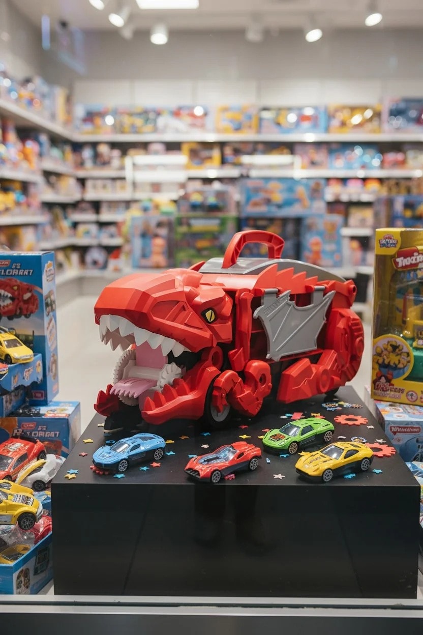 Dönüşüm Dinozor Serisi Pisti Düzenleme Aracı (Kırmızı)