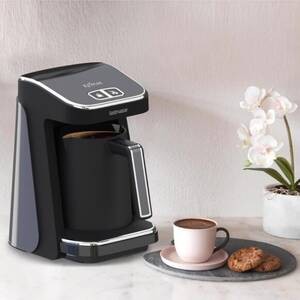 GoldMaster Kıvam Antrasit Geniş Hazneli Akıllı Yerleştirme Patentli Türk Kahve Makinesi