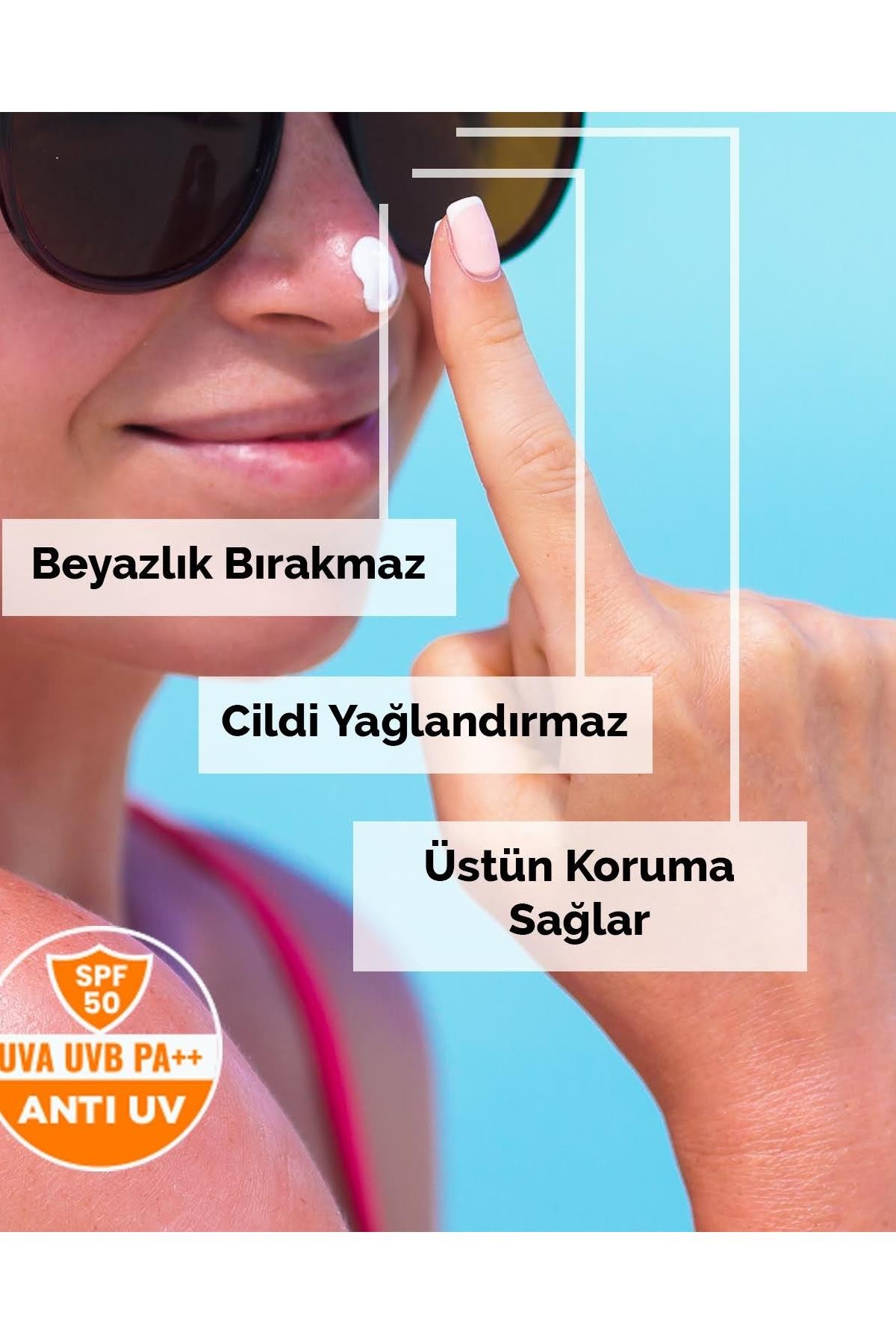 Nedox Leke Karşıtı Spf 50+ Tüm Ciltler İçin Yüksek Korumalı Nemlendirici Güneş Kremi 100 Ml