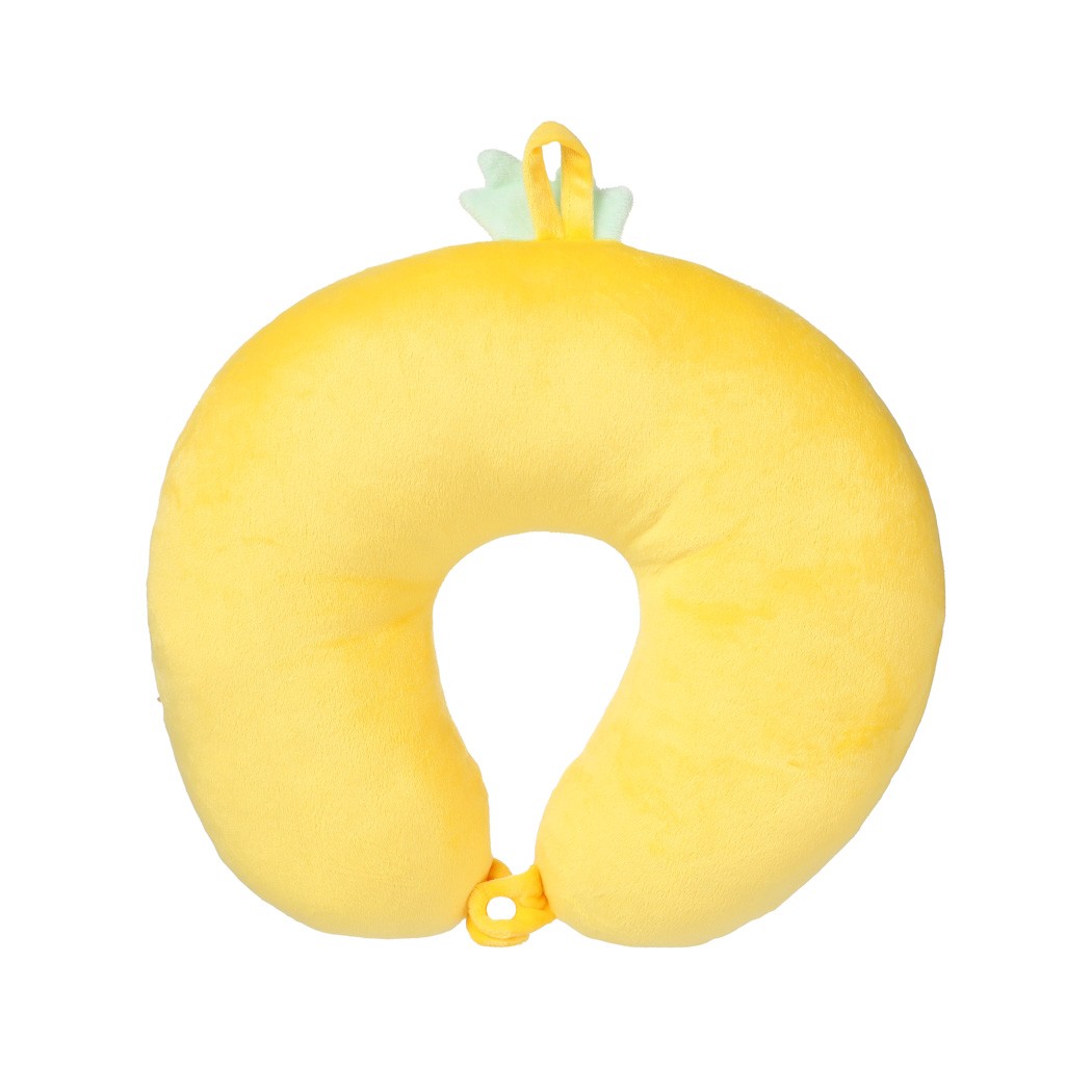 Gülen Meyve Serisi Uyku Gözlüklü Boyun Yastığı - Ananas 30 cm
