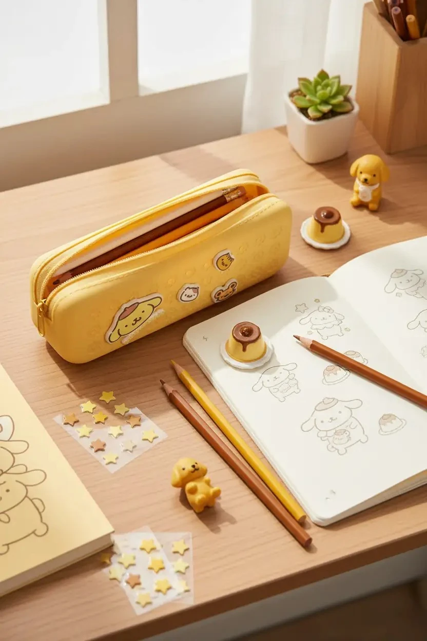 Pompompurin Stacking Fun Koleksiyonu Delikli Kalem Kutusu
