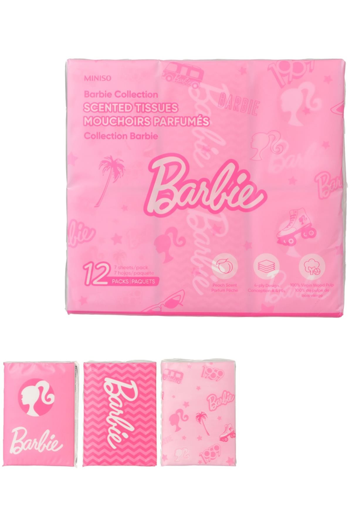 Barbie Lisanslı Kokulu  Kağıt Mendil 12'li Paket