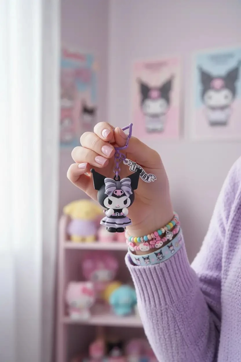 Sanrio Lisanslı Kuromi Şanslı Kehanet Serisi Araba Süsü