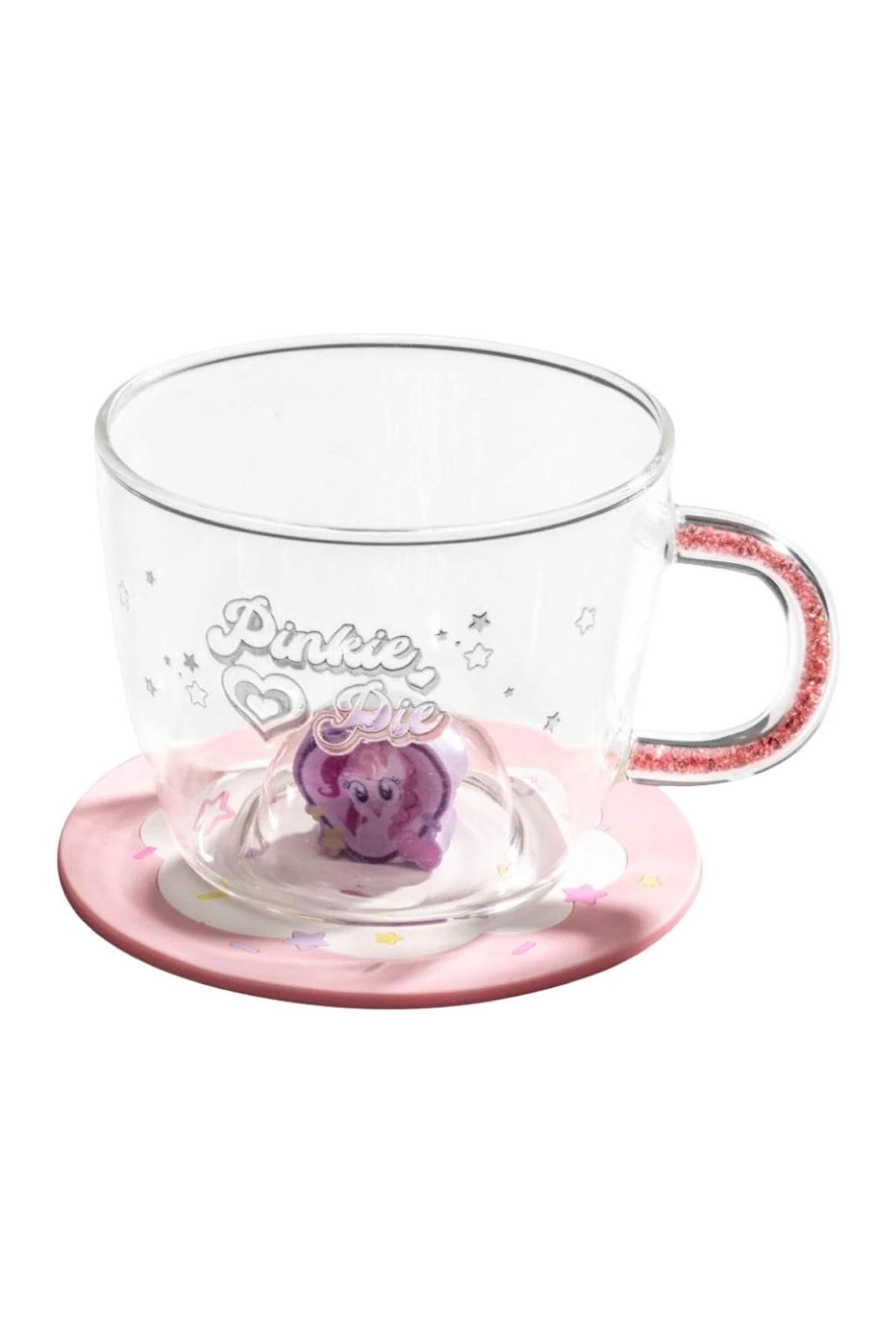 My Little Pony Lisanslı Cam Kupa ve Bardak Altlığı Seti – Borosilikat Cam PVC Altlıklı Kupa 400 mL
