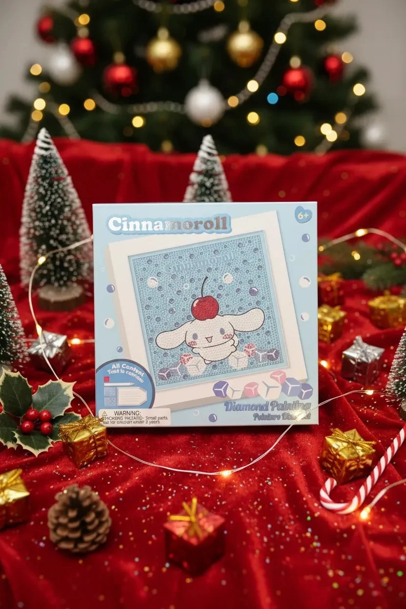 Sanrio Lisanslı Renkli Yaz Plajı Serisi Elmas Mozaik Puzzle Cinnamoroll
