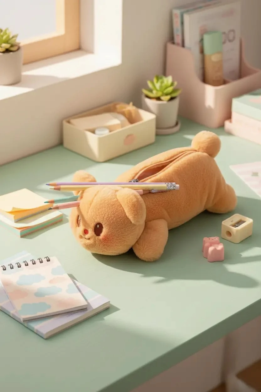 Butterbear Lisanslı Peluş Kalemlik – Sevimli Ayıcık Tasarımlı Kırtasiye Düzenleyici 22 Cm