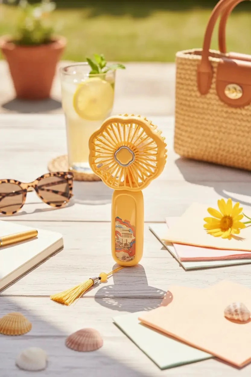 Dunhuang Serisi Mini Fan (Sarı)