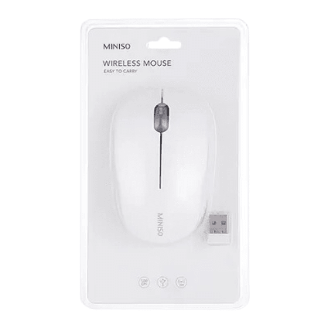 Klasik Tasarımlı Wireless Mouse - Beyaz