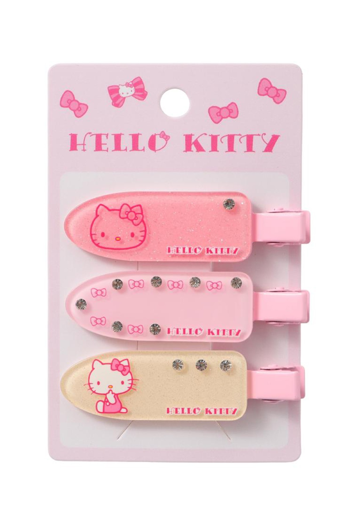 Sanrio Lisanslı Hello Kitty Saç Klipsi 3 adet