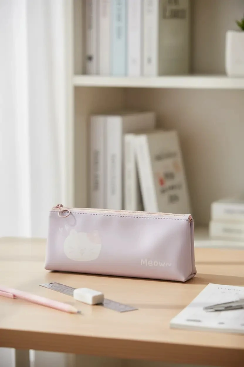 Miniso Lisanslı Hayvan Serisi Çift Katmanlı PU Kalem Kutusu 21 Cm – Yumuşak Tasarım