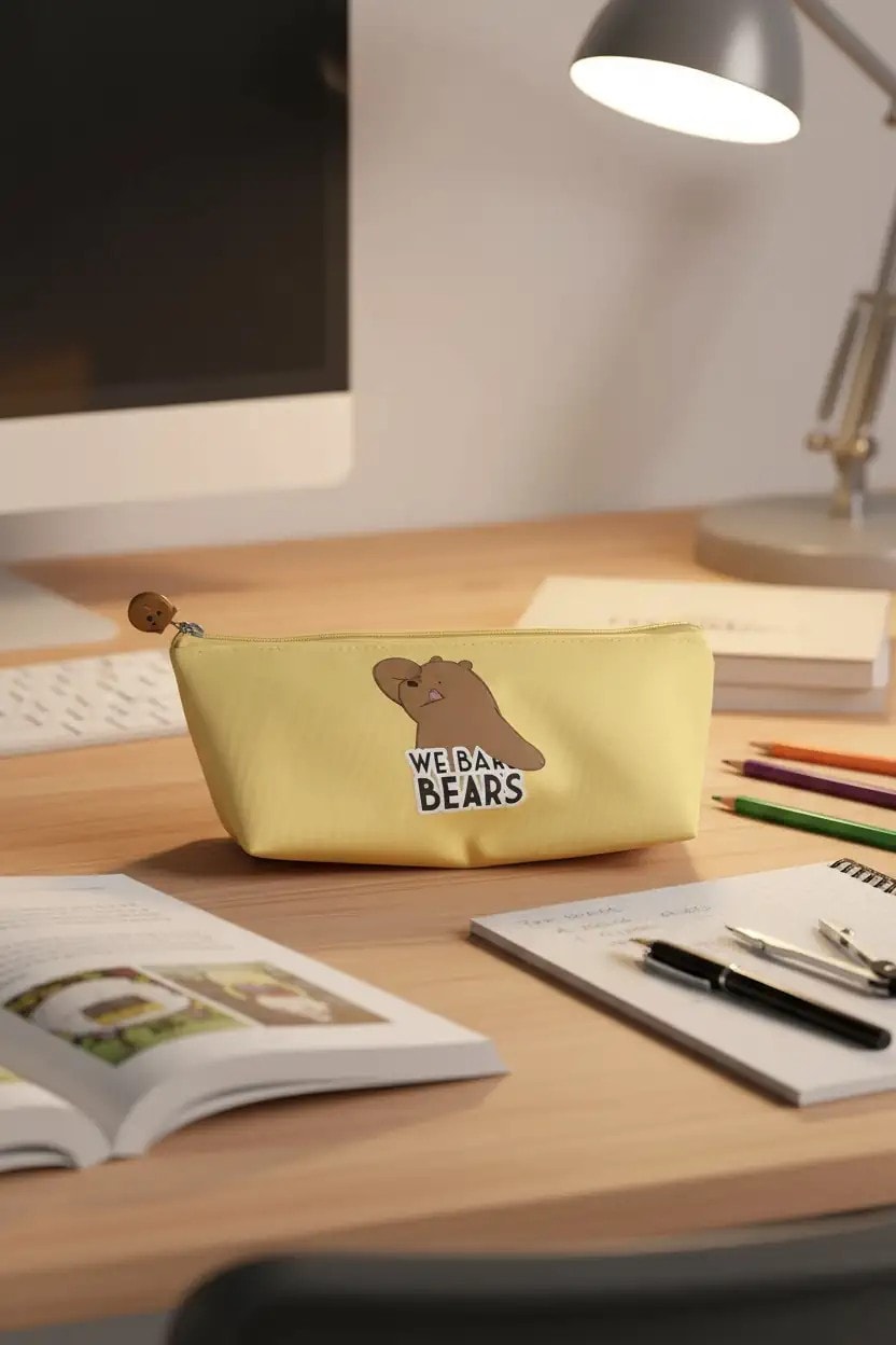 We Bare Bears Lisanslı Renkli Kalemlik