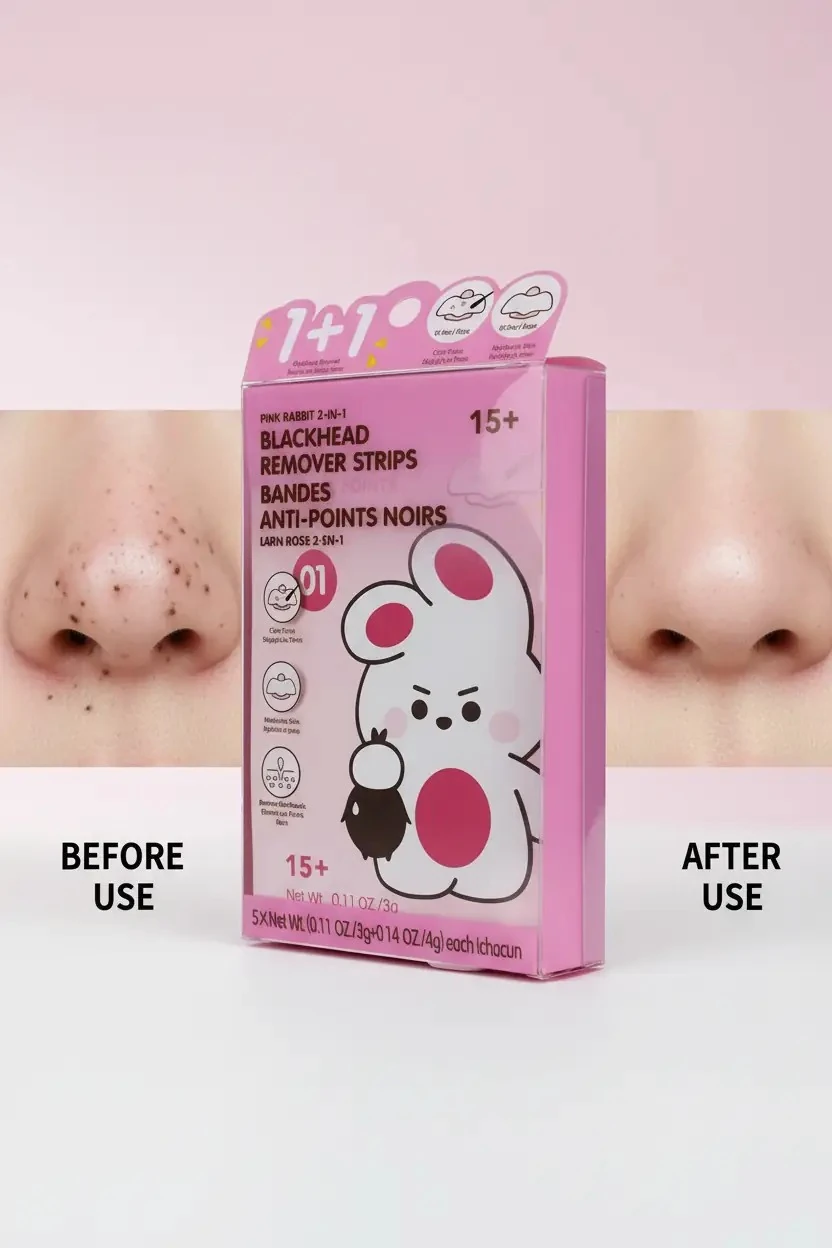 Miniso Lisanslı 2'si 1 Arada Siyah Nokta Temizleyici Burun Bandı (5 Adet)