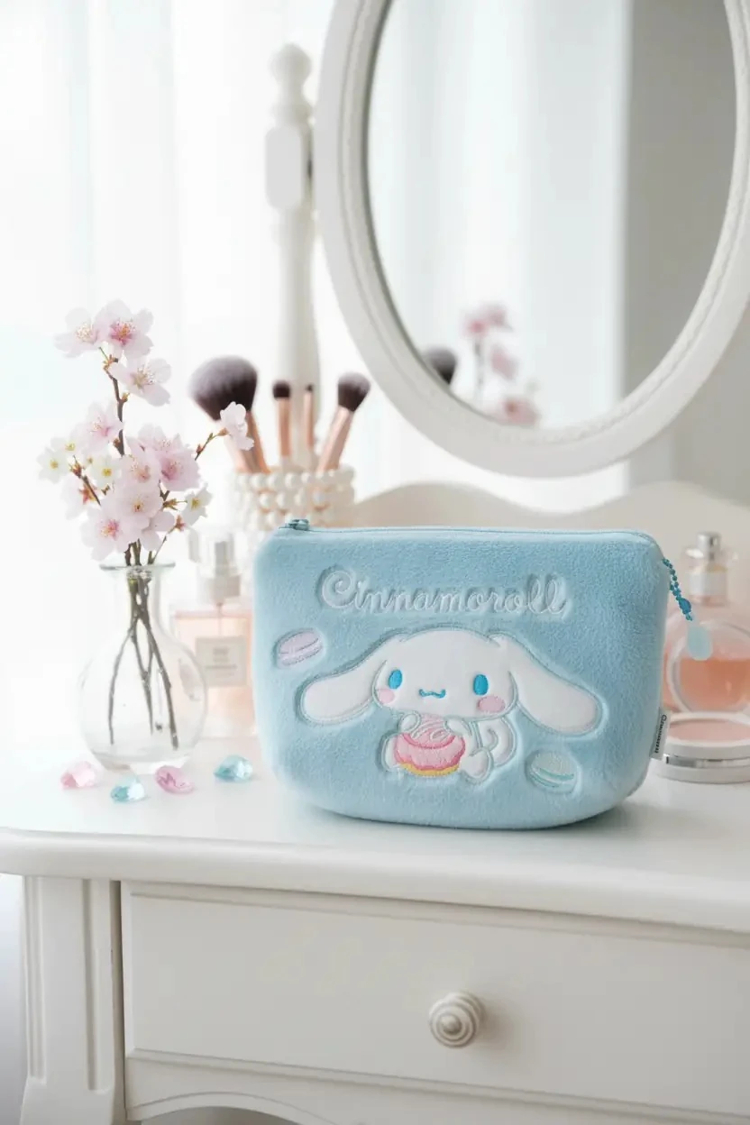 Sanrio Lisanslı Kozmetik Çantası (Cinnamoroll)