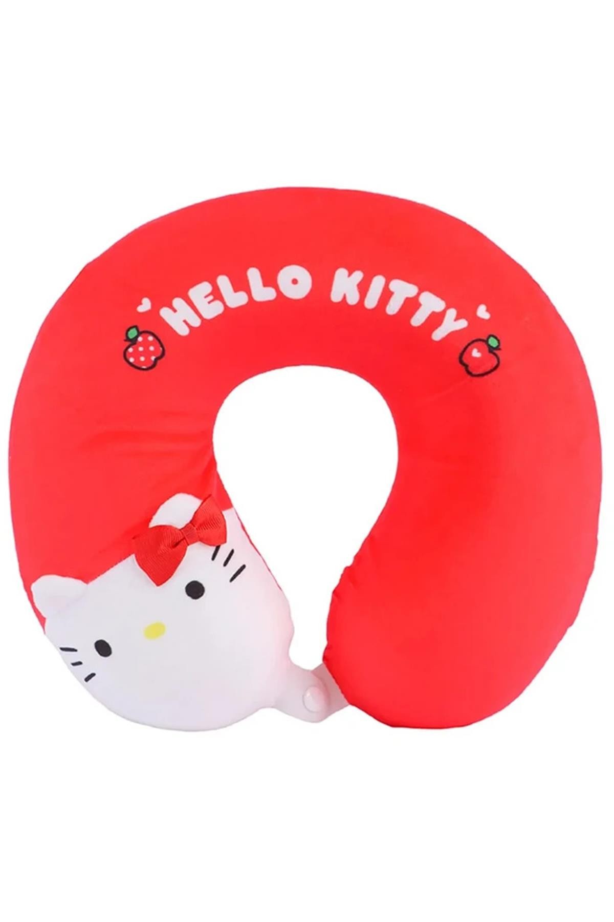 Hello Kitty Lisanslı Elma Koleksiyonu Boyun Yastığı,Seyahat Yastığı