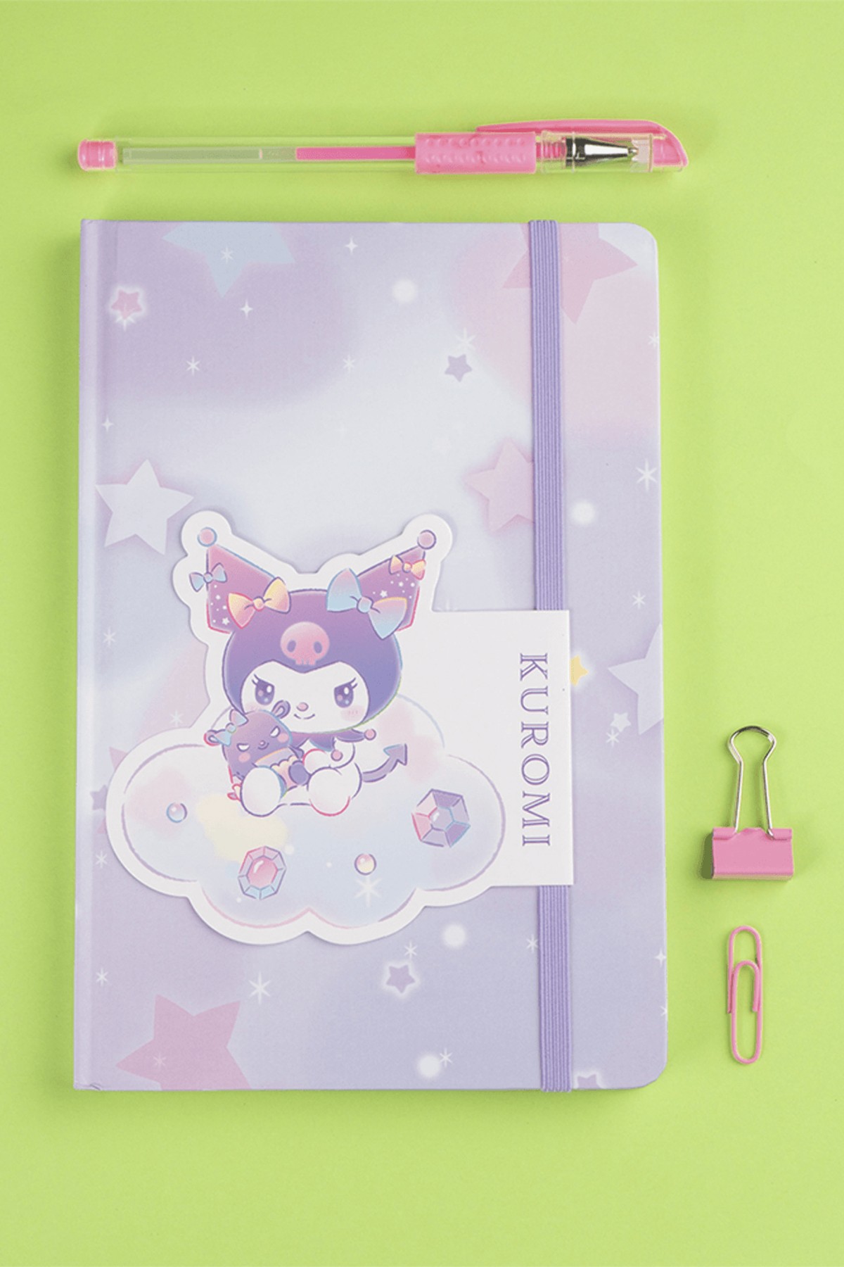 Sanrio Lisanslı A5 Lastikli Ciltli Defter (80 Yaprak) - Kuromi