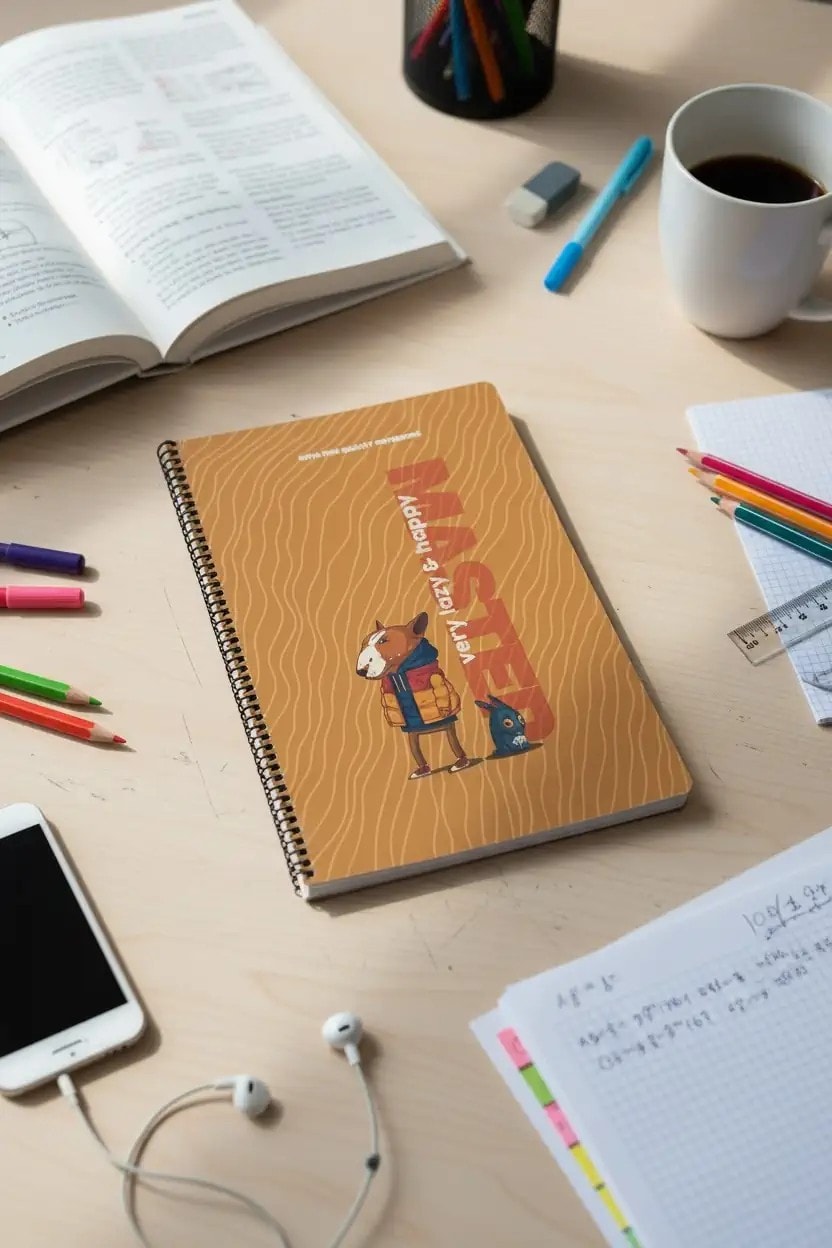 Gıpta Lazy Master Spiralli Karton Kapaklı Defter 80 Yaprak - Kareli