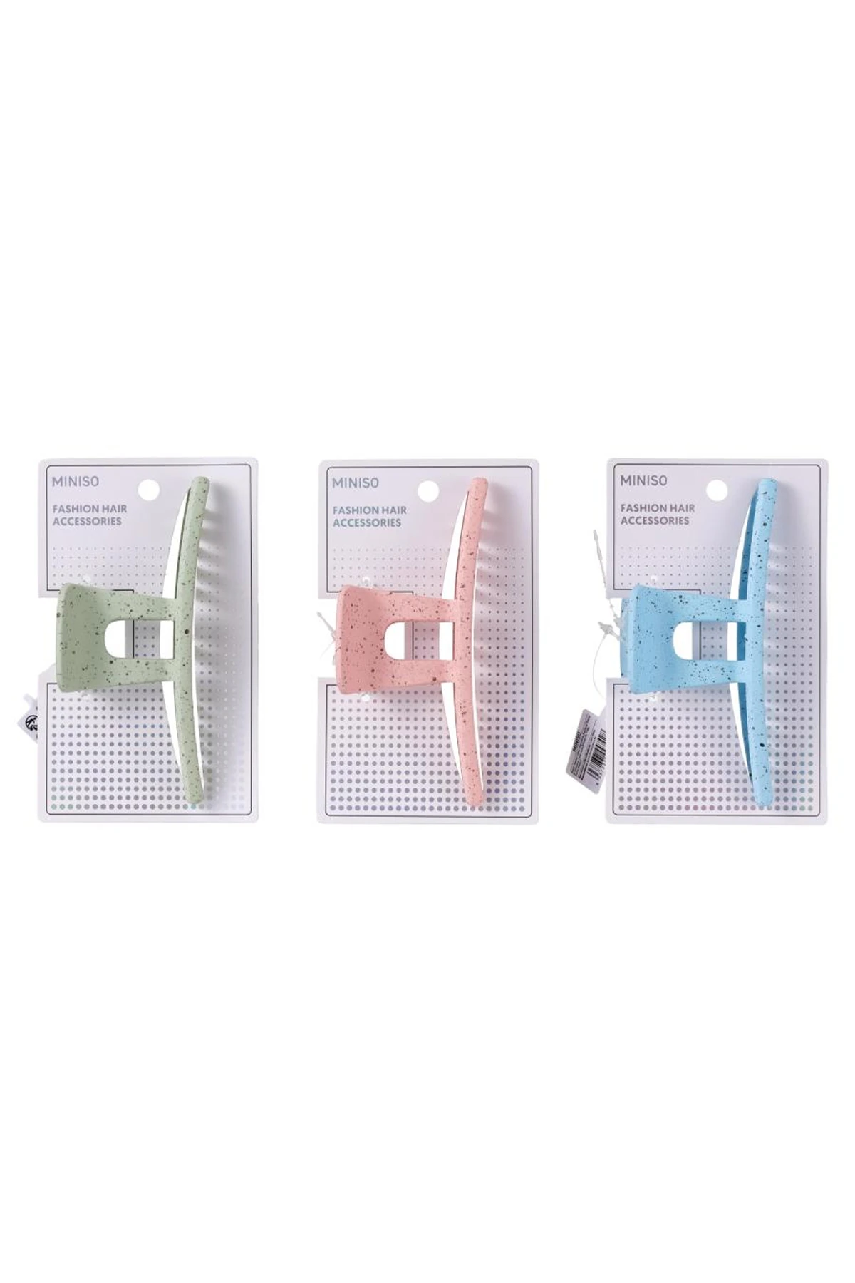 Miniso Lisanslı Basic Mermer Desenli Saç Tokası – Karışık Renk 14 Cm