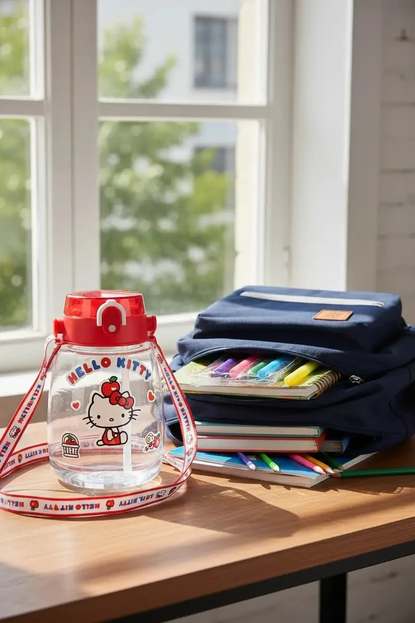 Hello Kitty Lisanslı Elma Koleksiyonu Büyük Plastik Suluk 1300ml