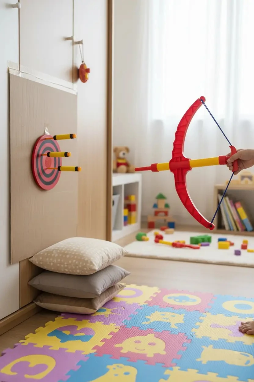 Miniso Lisanslı Hedef Tahtalı Okçuluk Seti 29 Cm – Güvenli Yumuşak Uçlu Eğlenceli Oyuncak