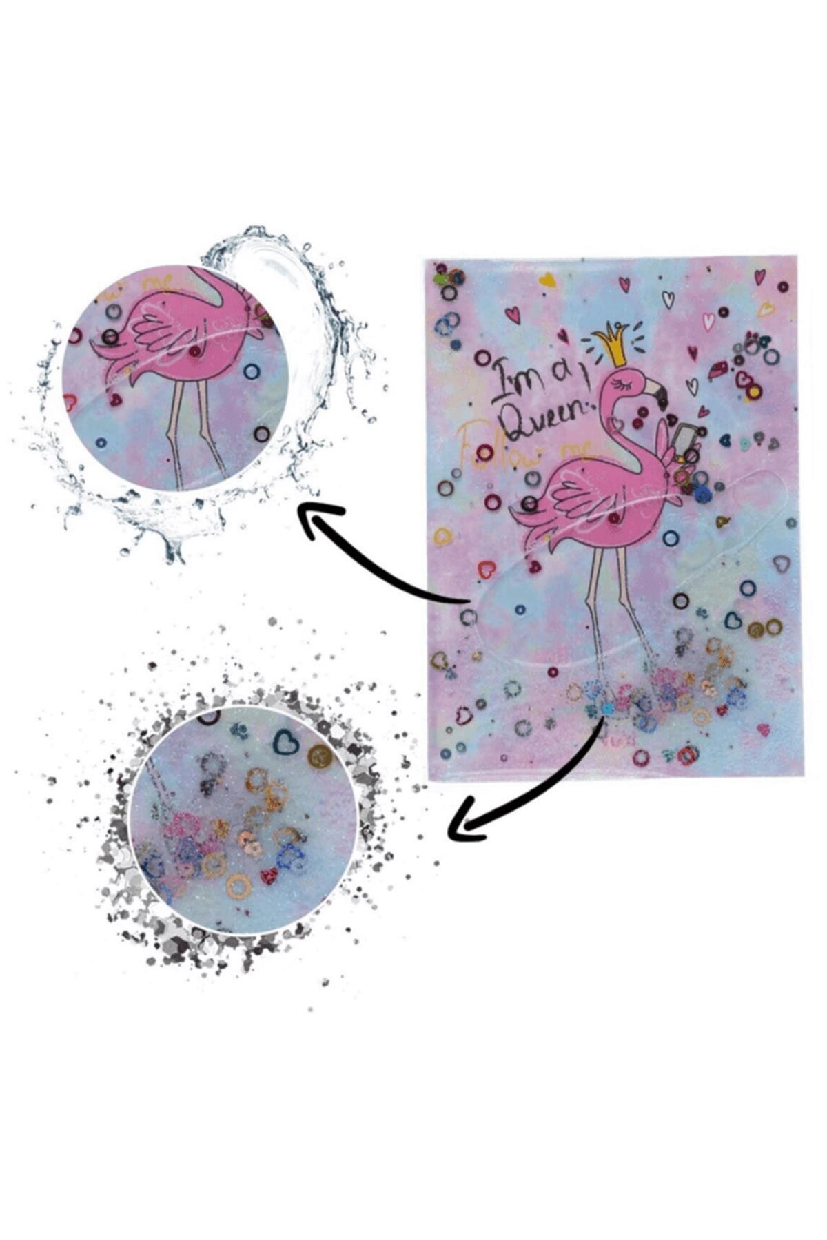 Vuki Flamingo A5 Boy Simli Ve Sulu Kapaklı Defter