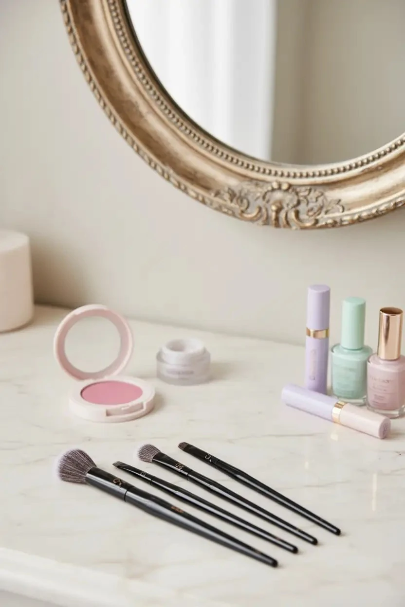 Black Gold Serisi Çantalı Makyaj Fırçası Seti 6 Parça