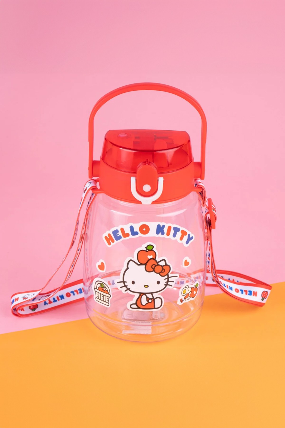 Hello Kitty Lisanslı Elma Koleksiyonu Büyük Plastik Suluk