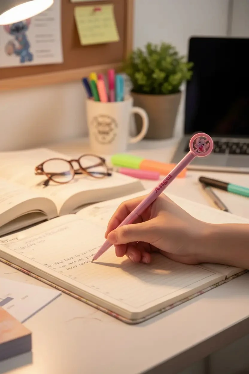 Disney Lilo & Stitch Lisanslı Angel Metal Başlıklı Döner Mekanizmalı Tükenmez Kalem