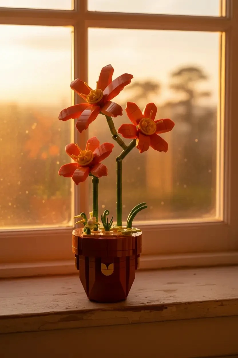 Turuncu Güngüzeli Mini Çiçek Oyun Bloğu