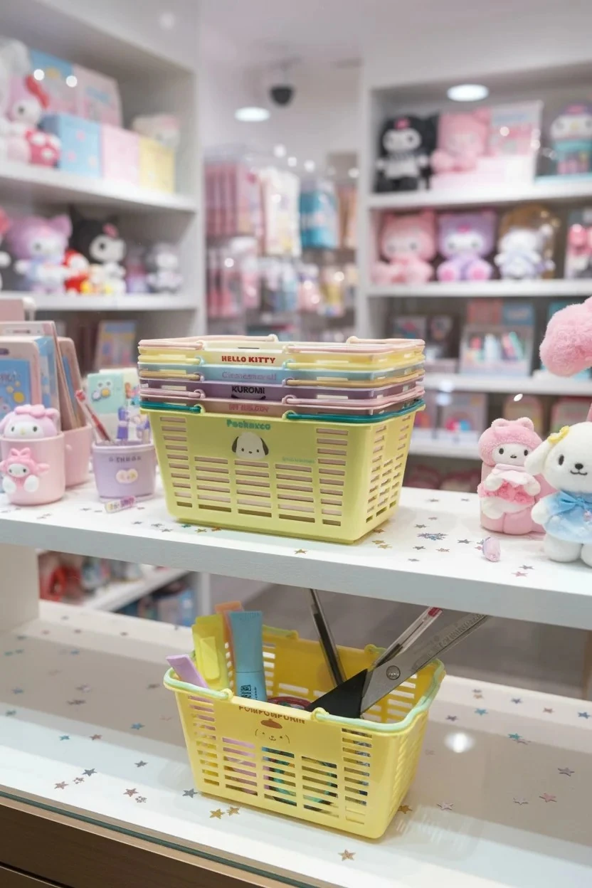 Sanrio Lisanslı Renkli Saplı Mini Sepet