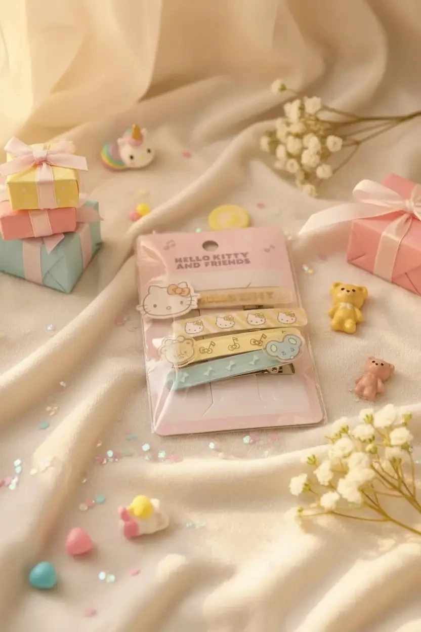 Sanrio Lisanslı Hello Kitty ve Arkadaşları Serisi Saç Klipsi