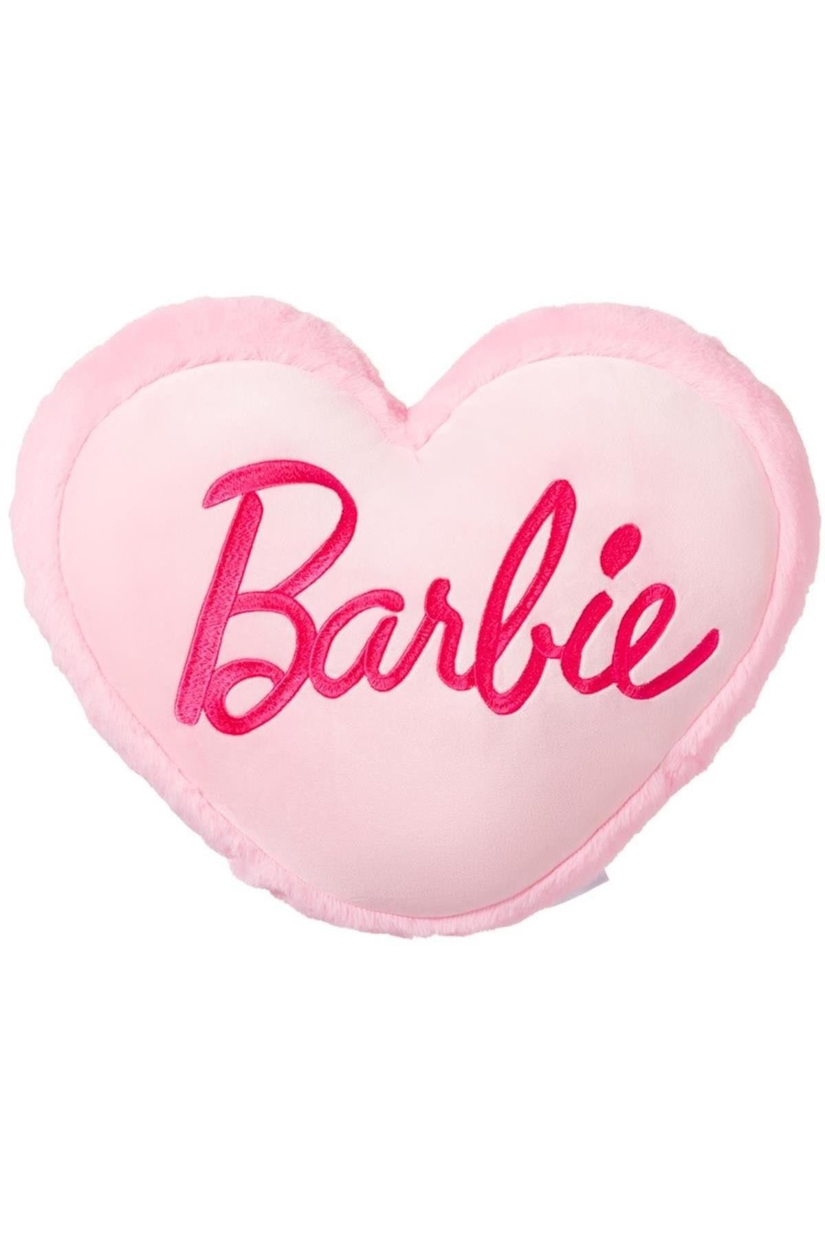 Barbie Lisanslı Kalp Şekilli Peluş Yastık 40cm