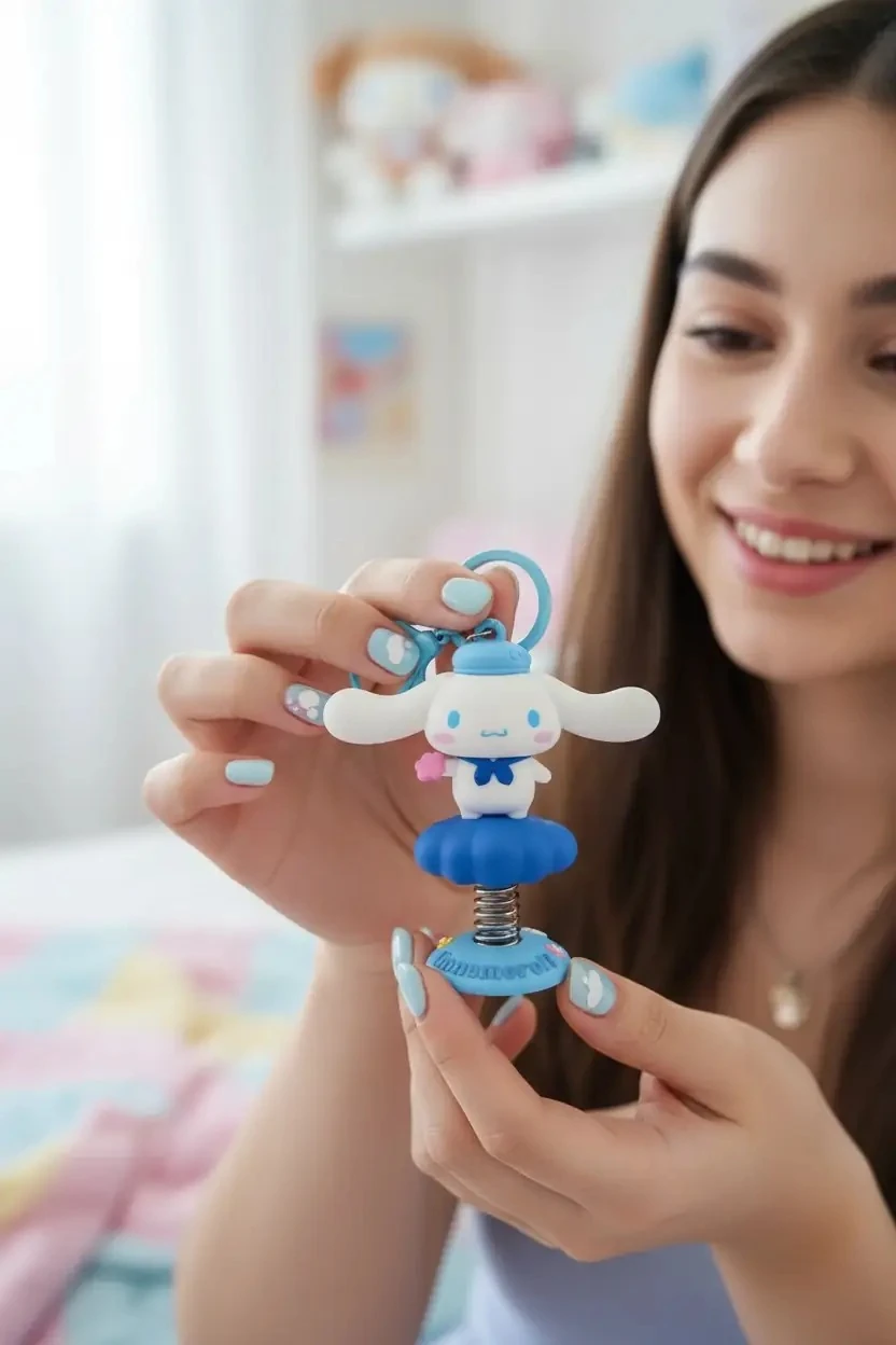 Sanrio Lisanslı Yaz Serisi Anahtarlık - Cinnamoroll
