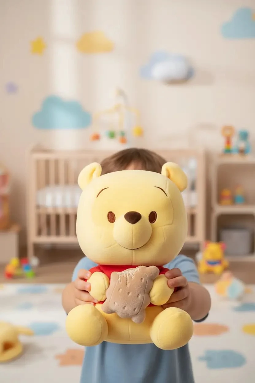 Winnie The Pooh Lisanslı Bisküvi Tutan Peluş Oyuncak