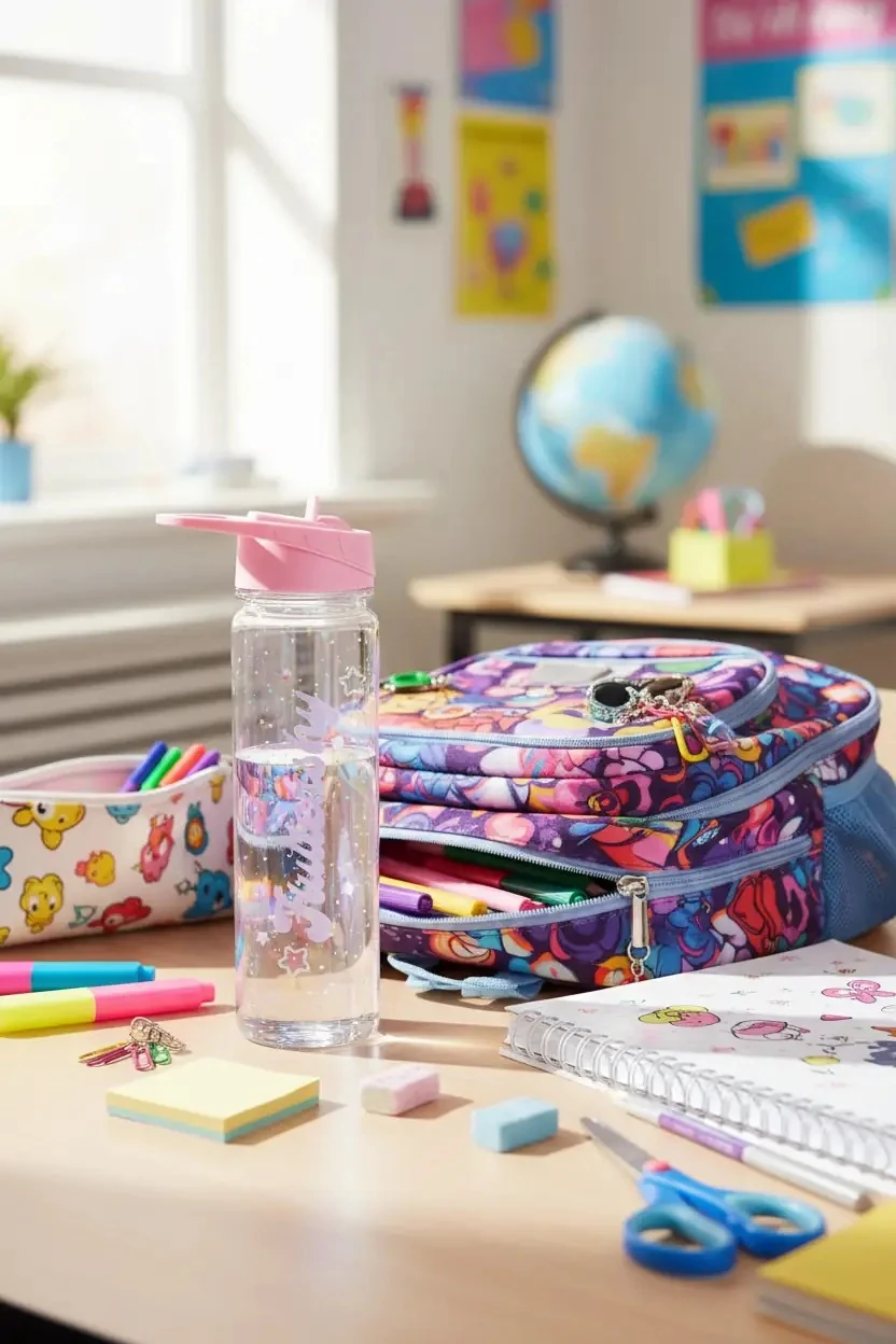 My Little Pony Lisanslı Fluttershy Çift Cidarlı Pipetli Kulplu Plastik Şişe – Renk Geçişli Matara 27 Cm