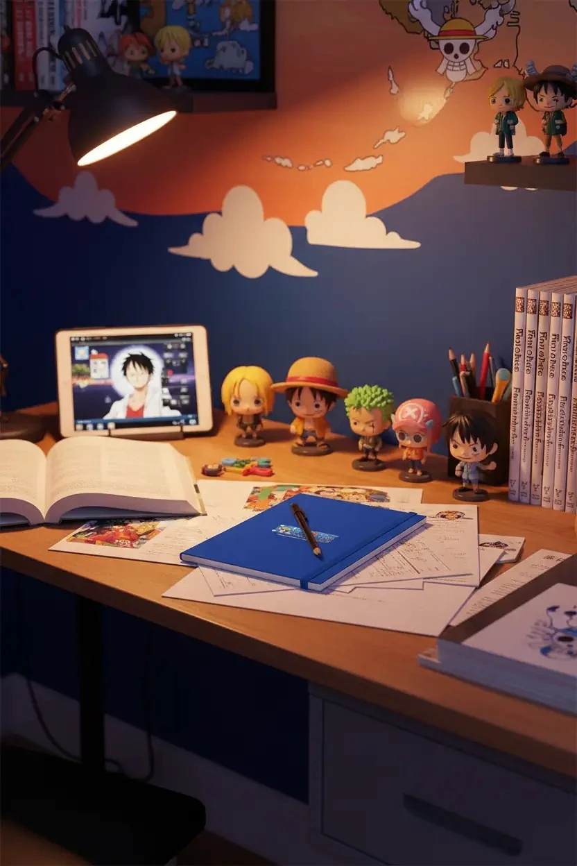 One Piece Sert Kapak A5 Sert Kapak Spiralli Defter (80 yaprak)