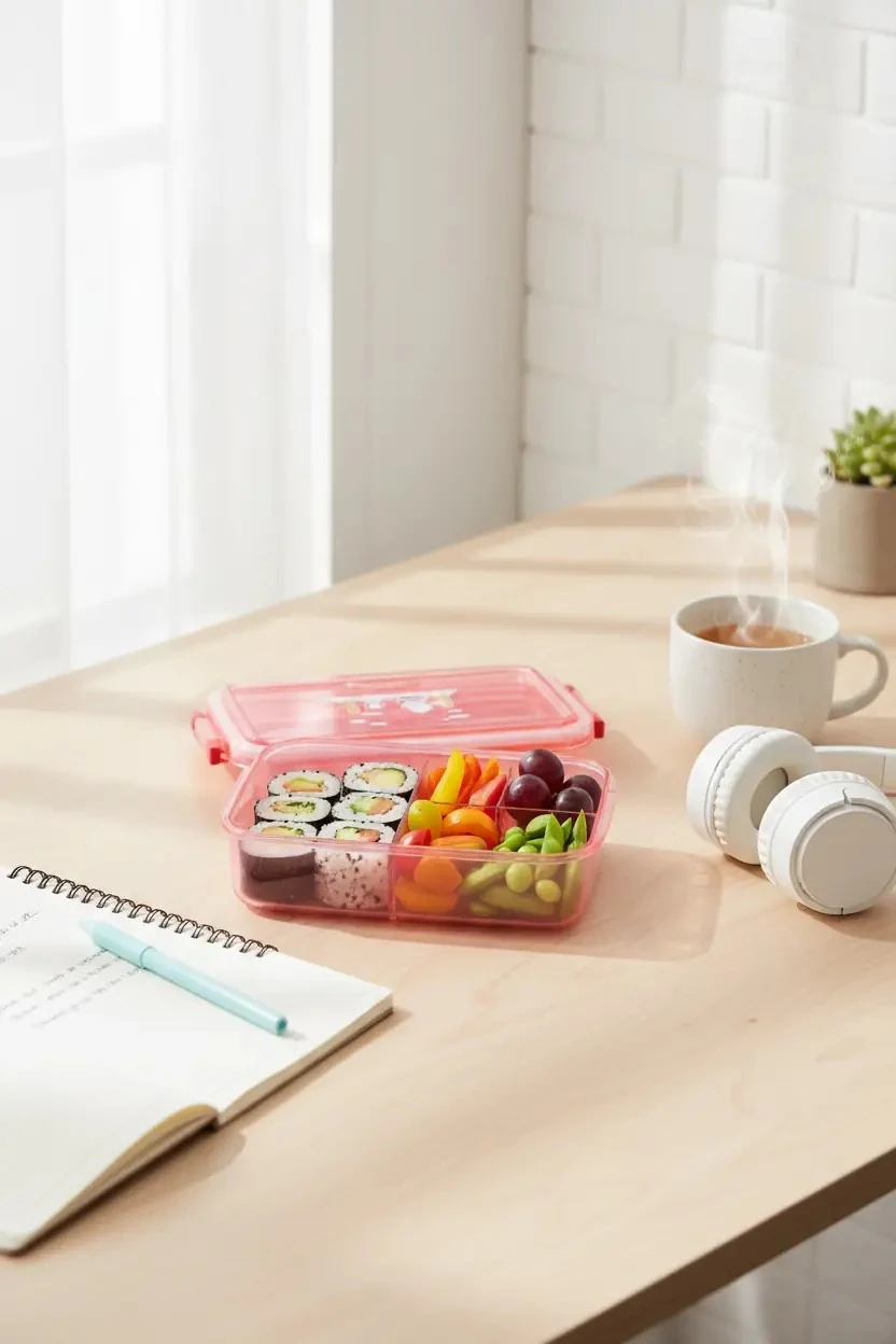 Snoopy Lisanslı Pembe Serisi 2 Katmanlı Beslenme Çantası – Çatal Bıçak Setli Sefer Tası 21.8 Cm