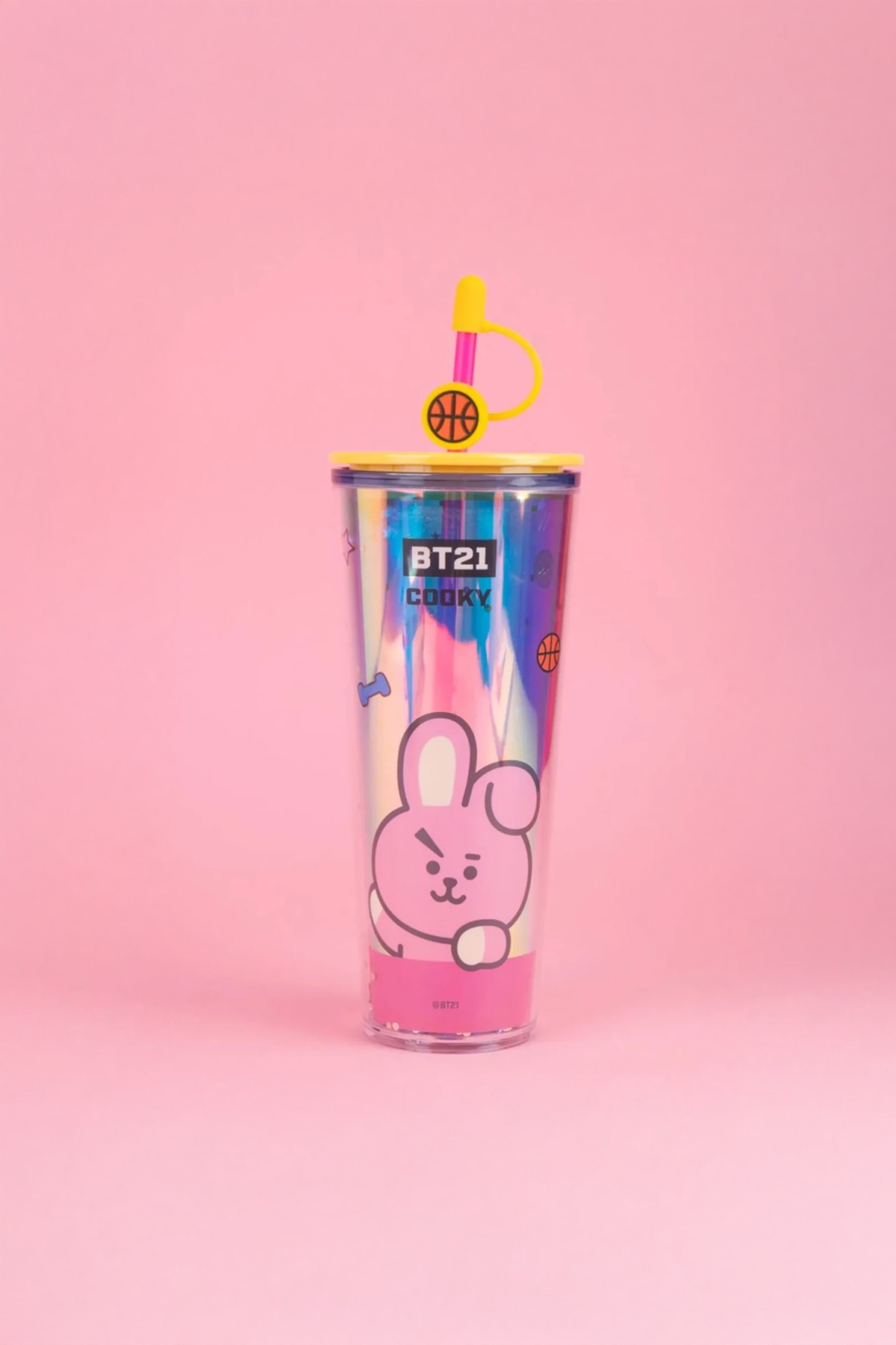 BT21 Lisanslı Çift Cidarlı Pipetli Şişe (800ml) - Cooky