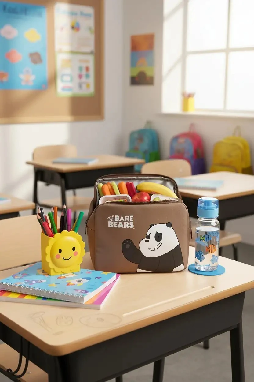 We Bare Bears Lisanslı Panda Yiyecek Çantası - Eğlenceli Ve Pratik