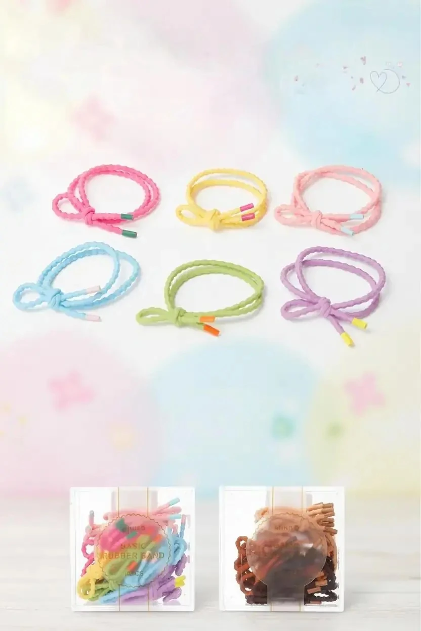 Miniso Lisanslı Kutulu Düğümlü Saç Tokaları (15 Adet) – Esnek & İz Bırakmayan Saç Lastiği