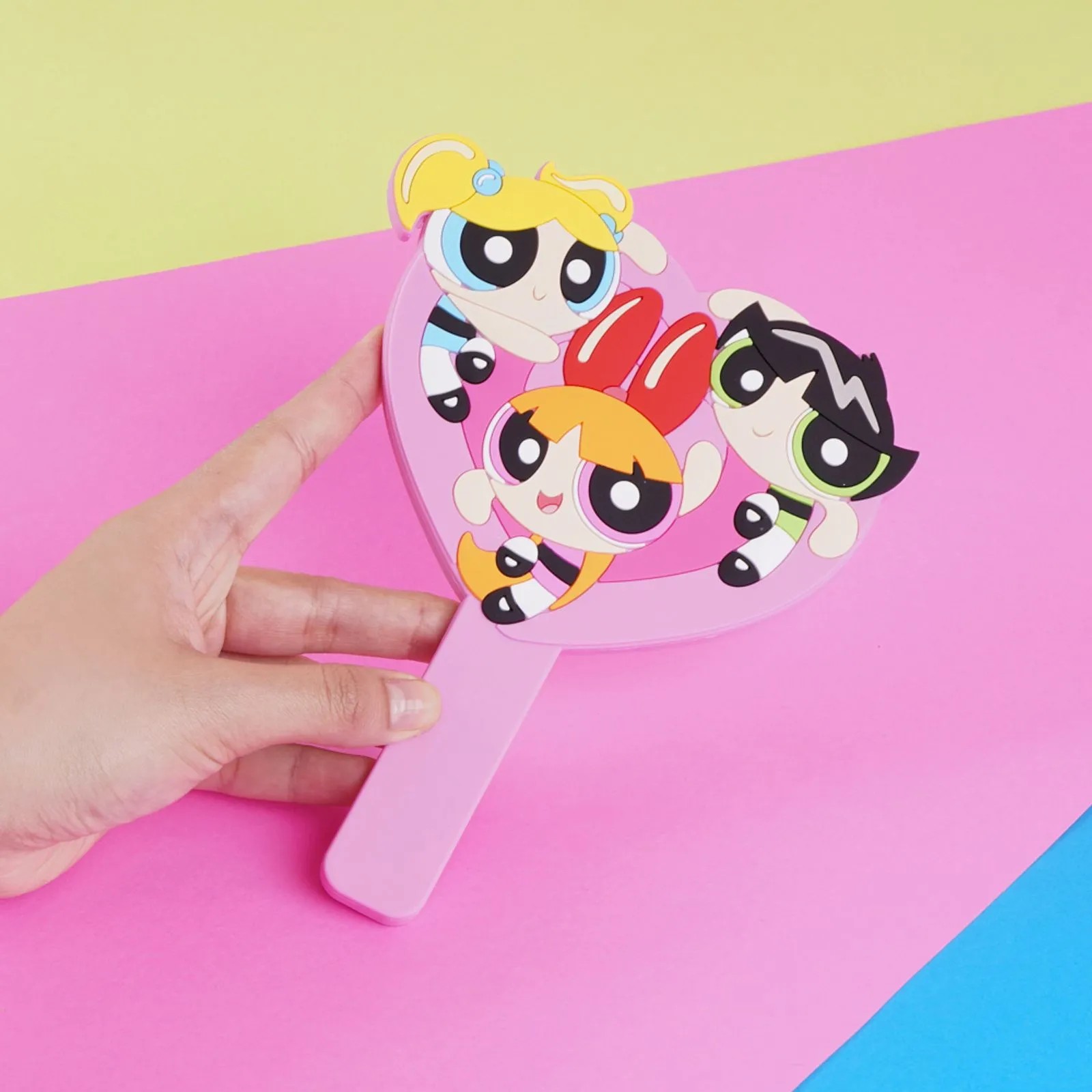 Powerpuff Girls Lisanslı Kalp Şekilli El Aynası