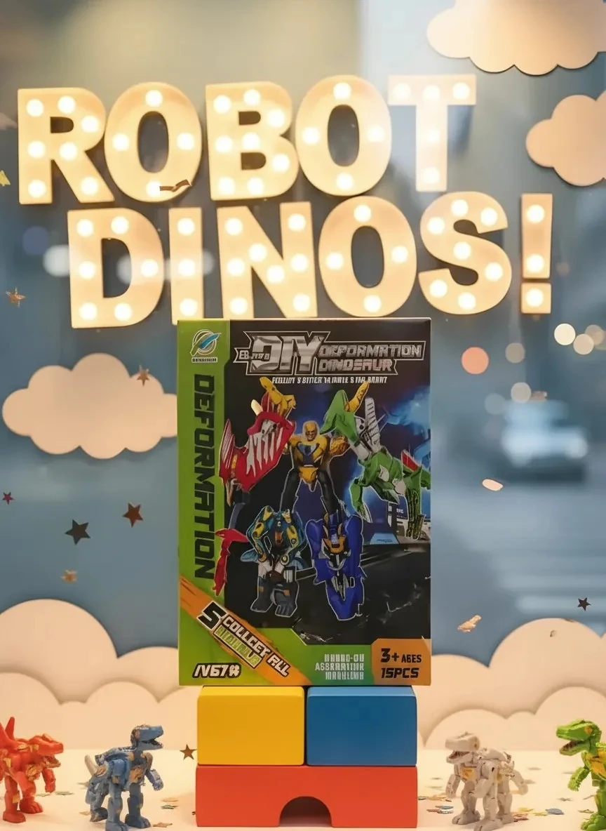 Dinozor Dönüşüm Oyuncağı Montajı (5 Çeşitli Model) (PDQ)