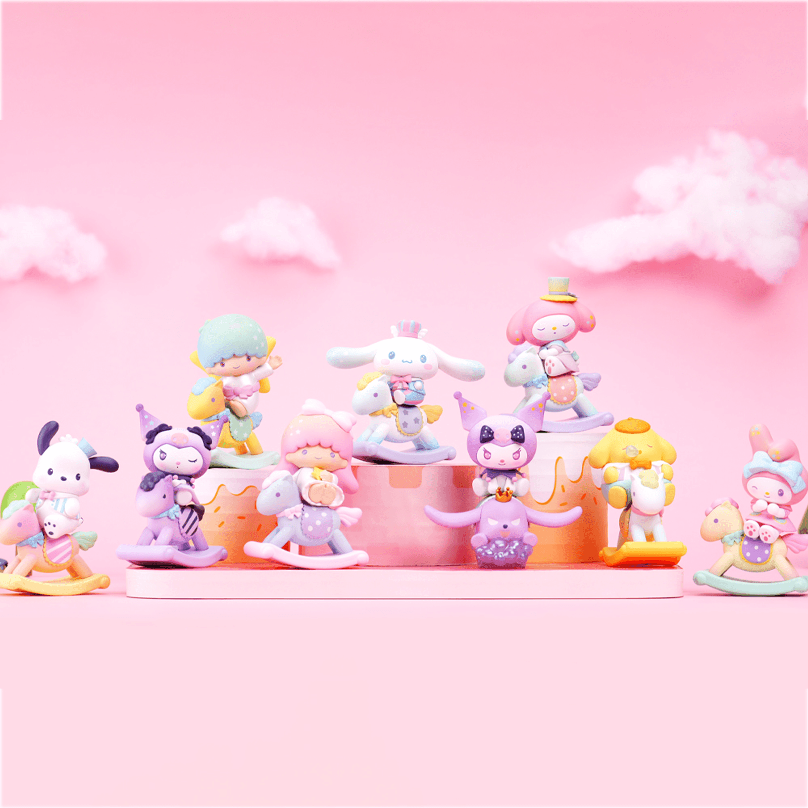 Sanrio Lisanslı Sallanan At Macerası: Sürpriz Figürlü Blind Box Serisi