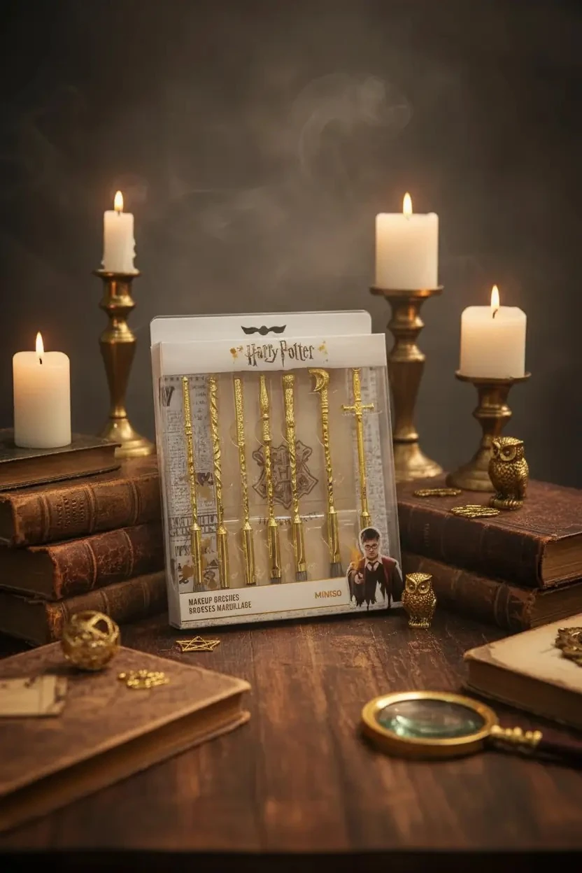 Harry Potter Lisanslı Çantalı Makyaj Fırçası Seti (8 Adet)