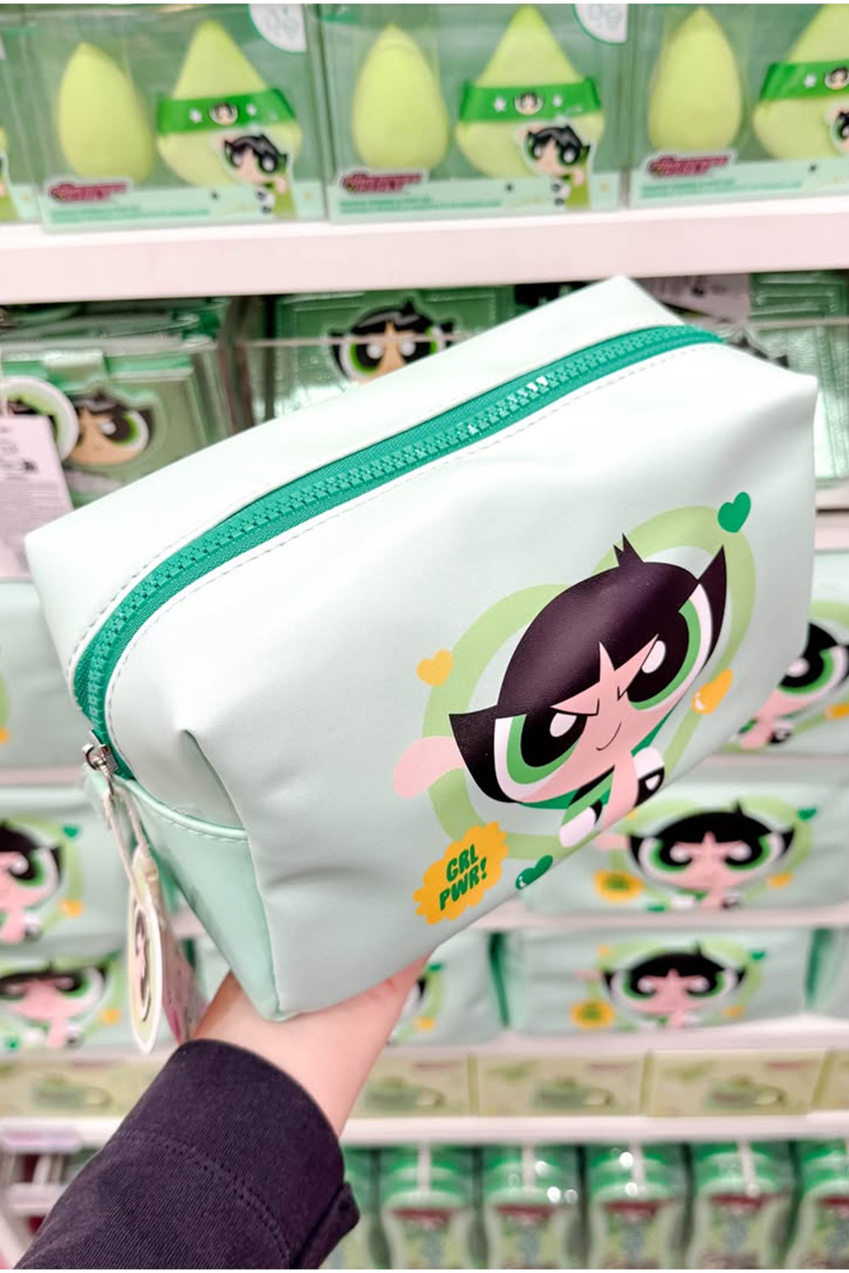 Powerpuff Girls Lisanslı Kare Kozmetik Çantası - Buttercup