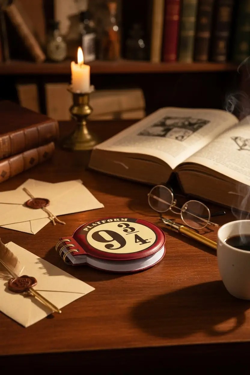 Harry Potter Lisanslı Platform Dokuz Üç Çeyrek Telli Not Defteri
