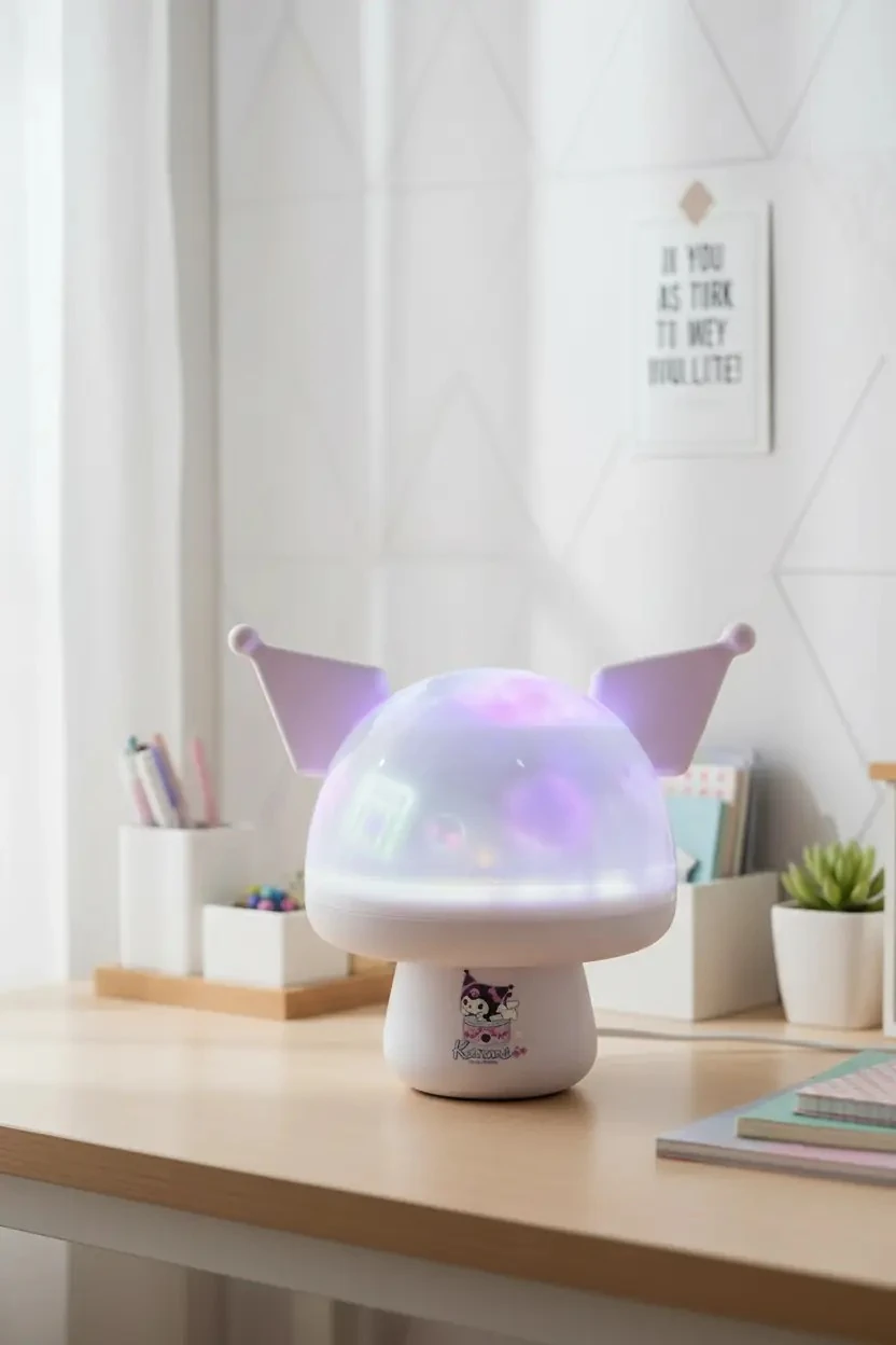 Sanrio Lisanslı Kuromi Yıldızlı Gökyüzü Alemi Projeksiyon Lamba – Gece Işığı Efektli