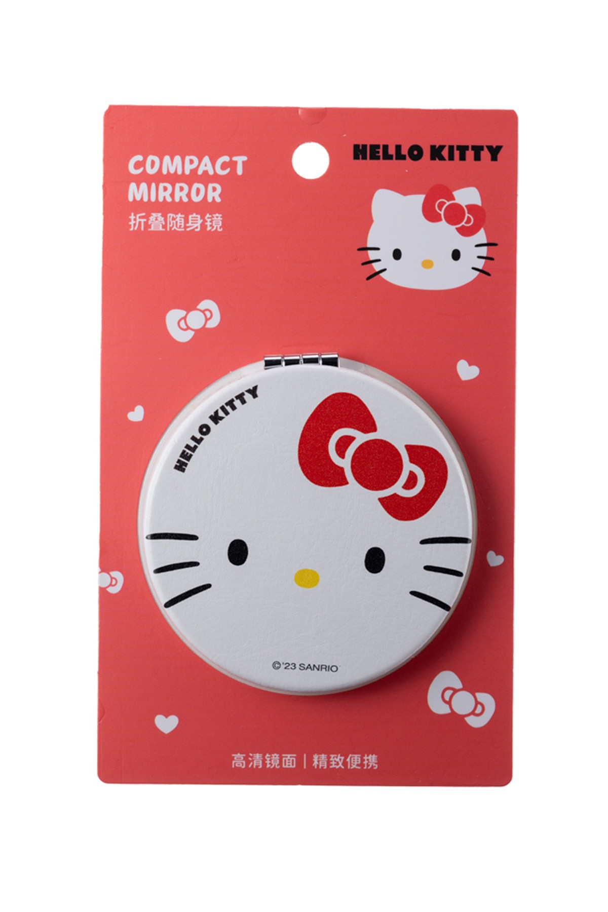 Hello Kitty Lisanslı Çift Taraflı Katlanabilir Ayna (Yuvarlak)