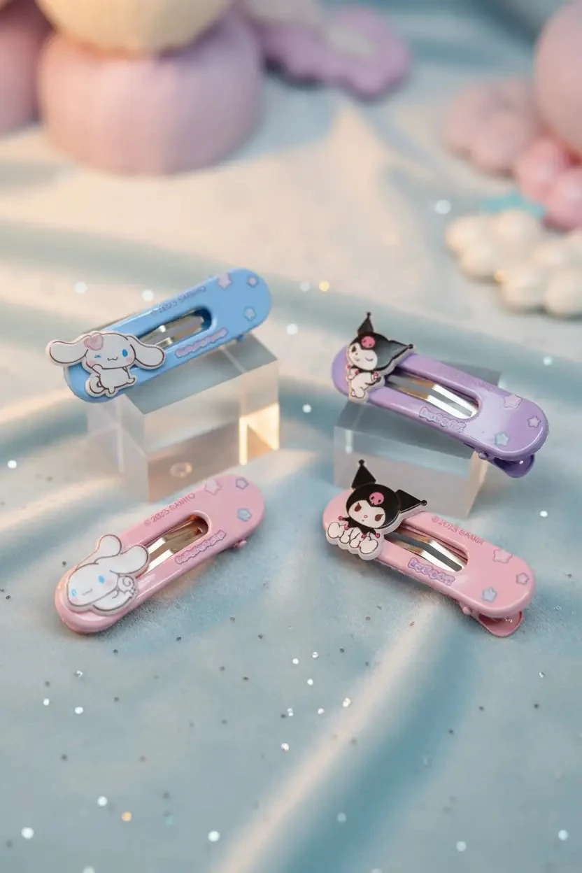 Sanrio Lisanslı Hello Kitty ve Arkadaşları Tatlı Serisi Figürlü Saç Tokası – Renkli ve Şık Tasarım