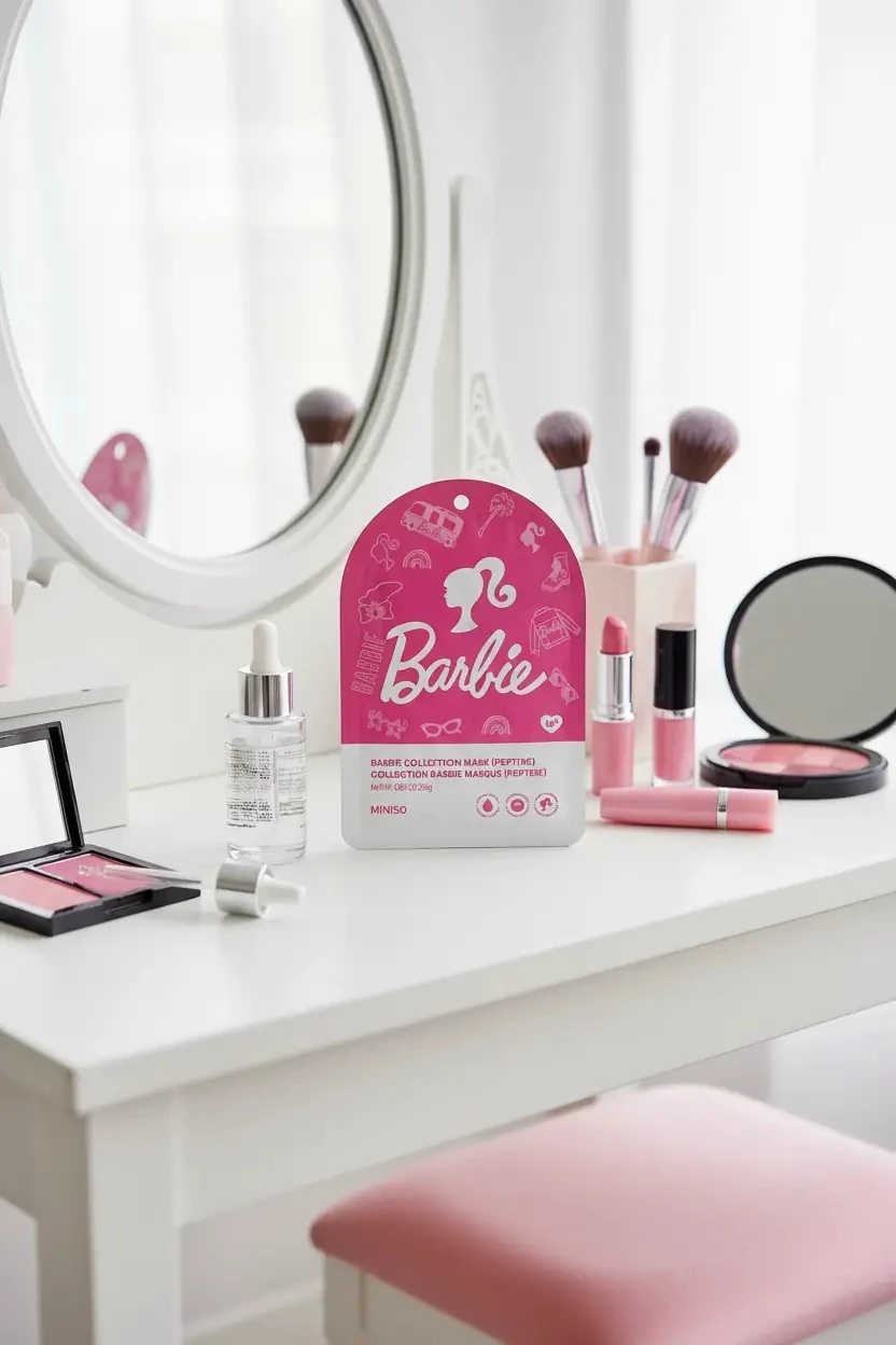 Barbie Lisanslı Kağıt Yüz Maskesi (Kolajen)