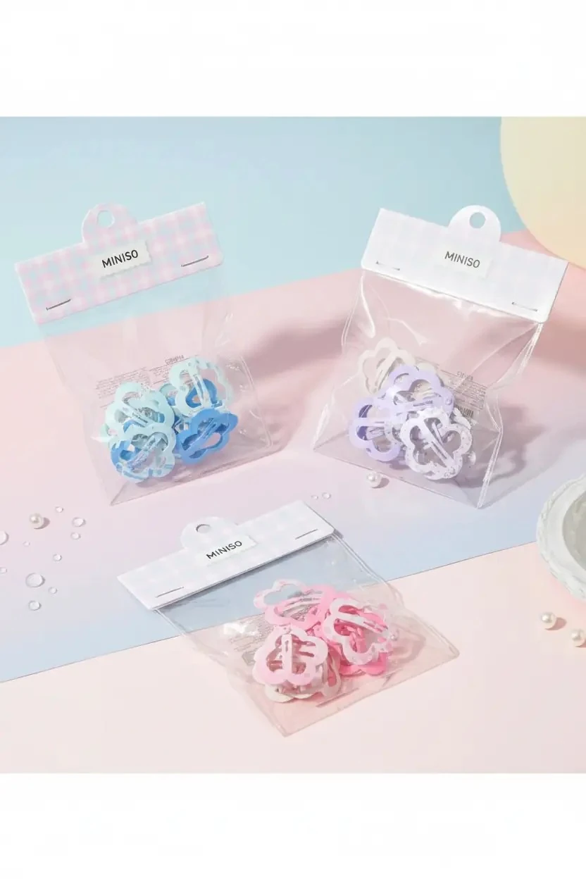Miniso Lisanslı Çanta Serisi Saç Tokası Seti (10 Adet) – Minimal Tasarım & Güçlü Tutuş